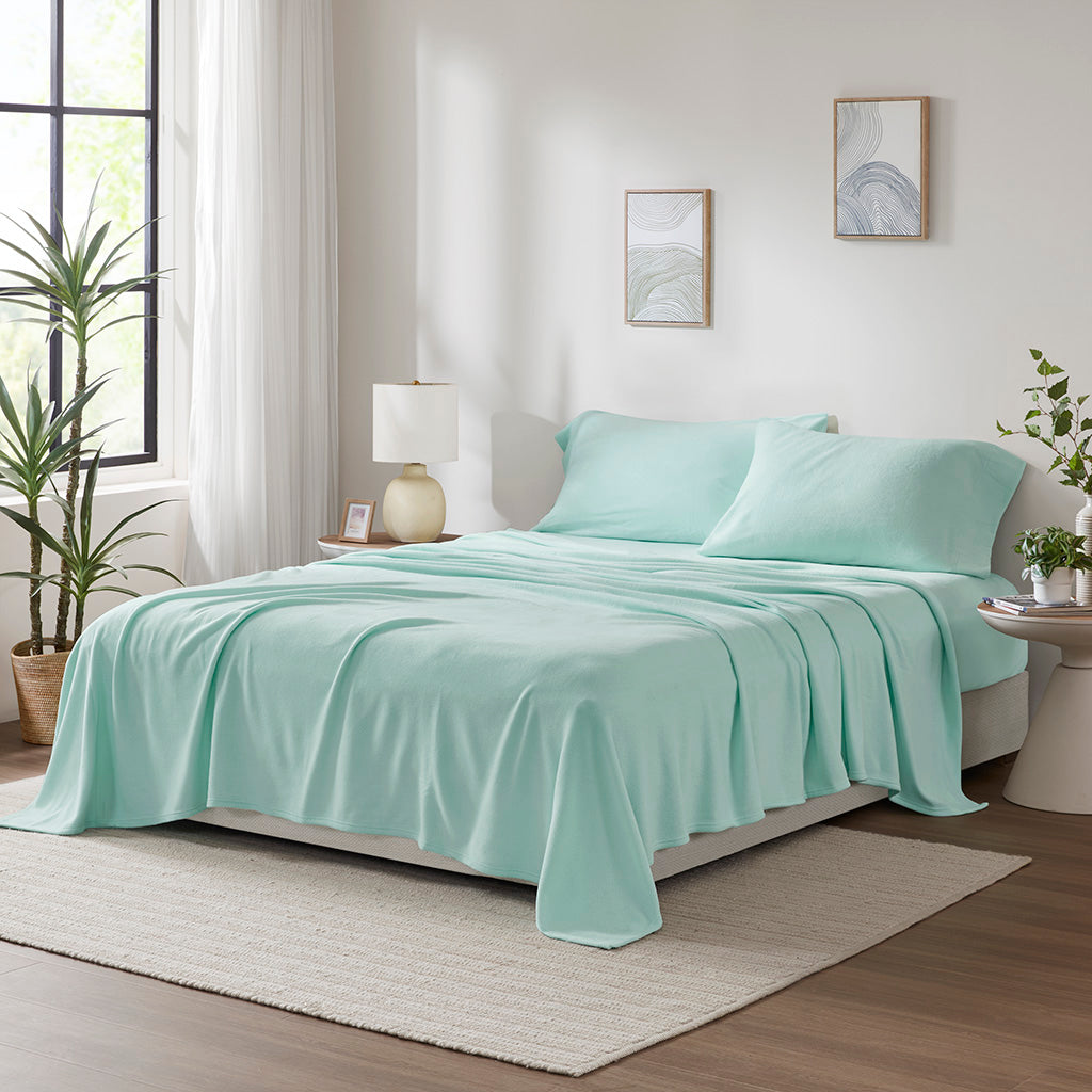 Bed Sheet Set, Micro Fleece, Machine-Washable Care for Everyday Bedroom Comfort and Guest Rooms, 6 Sizes and 15 Colors image 18