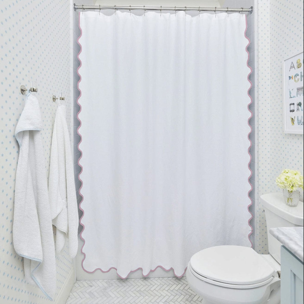 Shower Curtain, Scallop for Shower Areas, Bathroom Privacy and Everyday Bath Decor, 2 Sizes and 2 Colors image 18