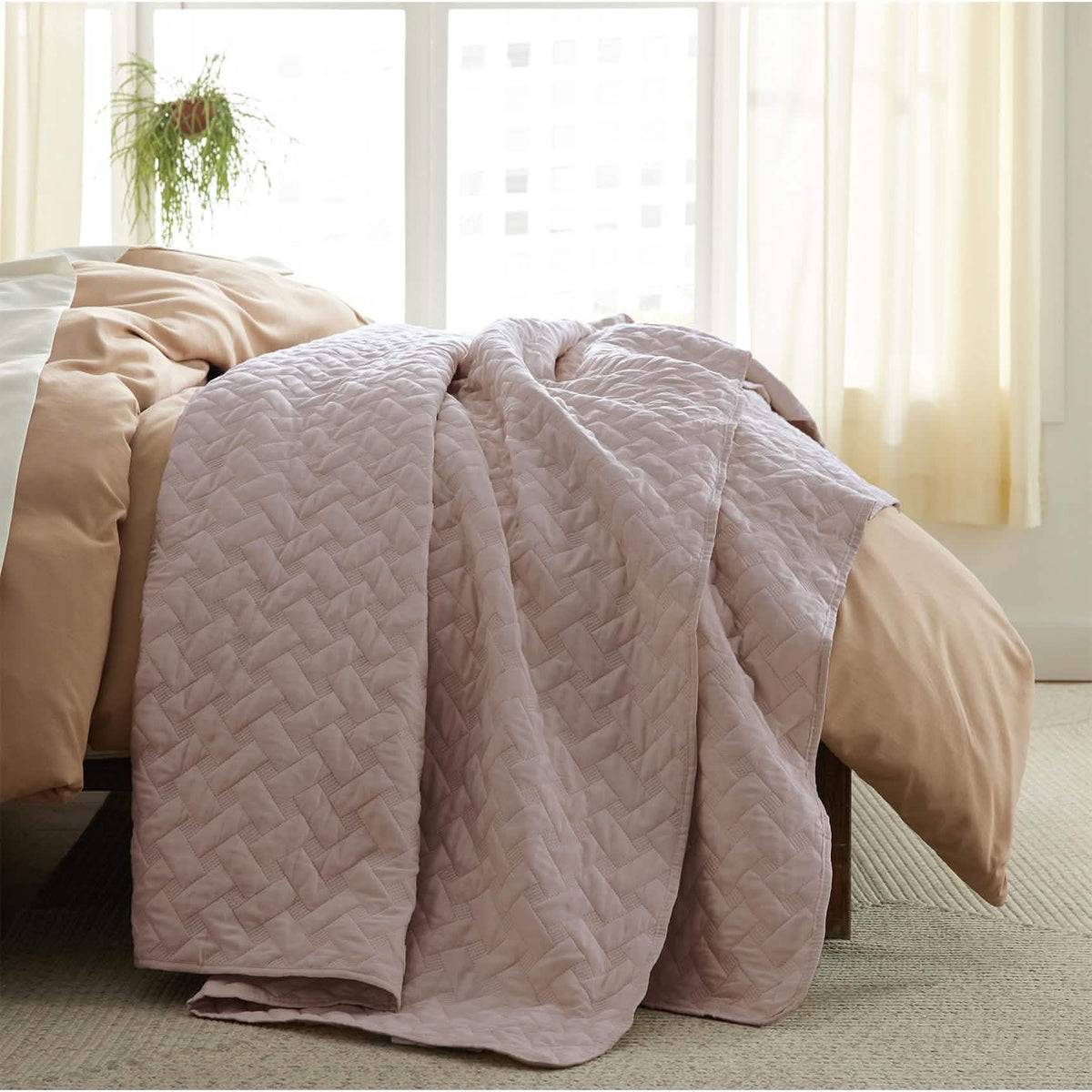 Cozy Throw Blanket, Basket weave Quilt Set, Lightweight Design for Living Rooms, Bedrooms and Everyday Lounging, 6 Sizes and 17 Colors image 18