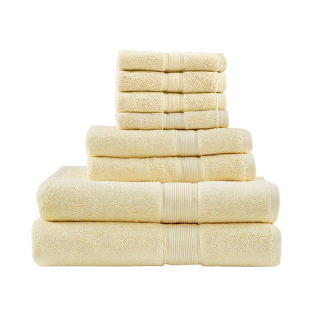 Bath Linen, 800GSM Premium Long Staple Cotton 8 Piece, Machine-Washable Care for Home Bathrooms and Everyday Care, 26 Color Options image 18