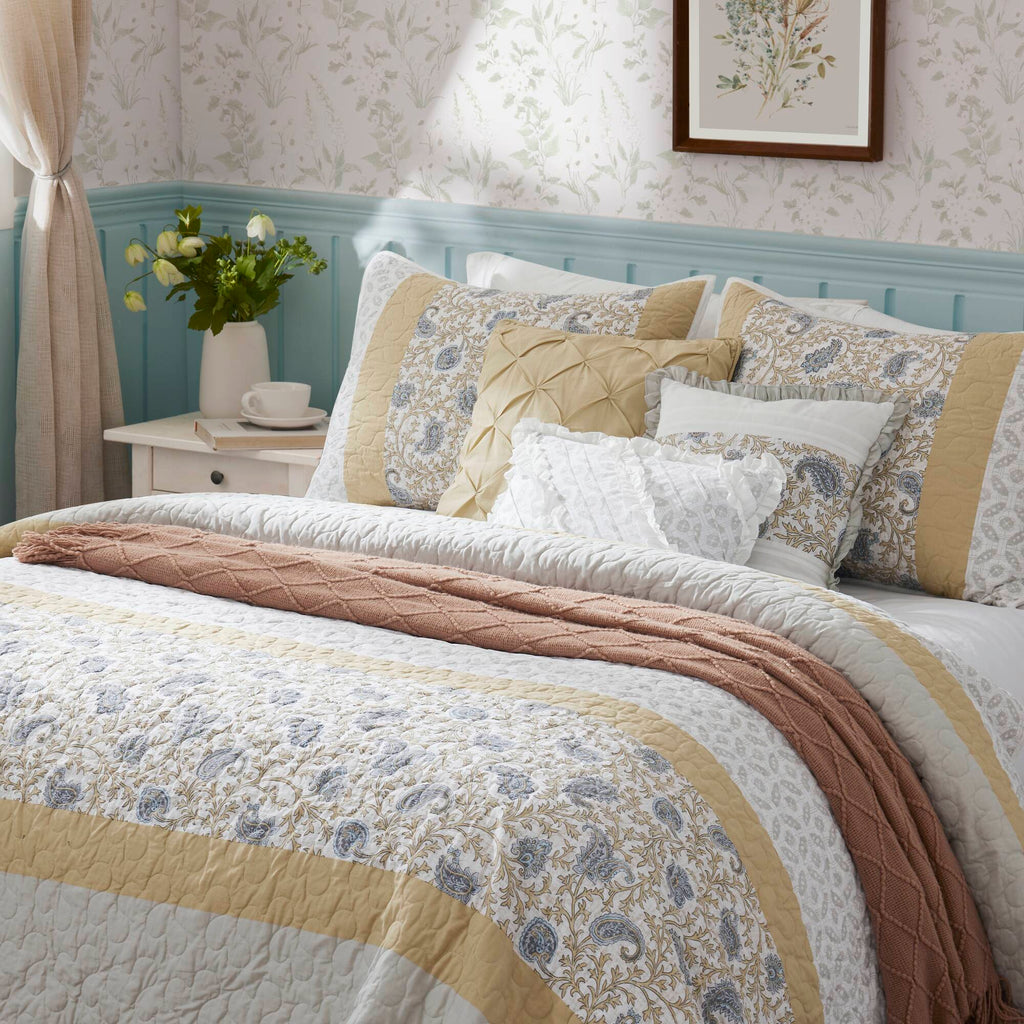 Cozy Throw Blanket, Dawn 6 Piece Cotton Percale Quilt Set, Machine-Washable Care for Sofas, Beds and Relaxing at Home, 2 Sizes and 5 Colors image 18
