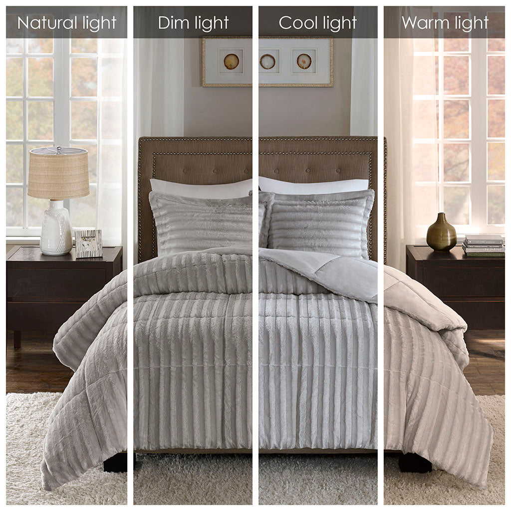 Bed Comforter, Duke Faux Fur Mini Set, Machine-Washable Care, Hypoallergenic Comfort for Everyday Bedding and Comfortable Sleep image 18