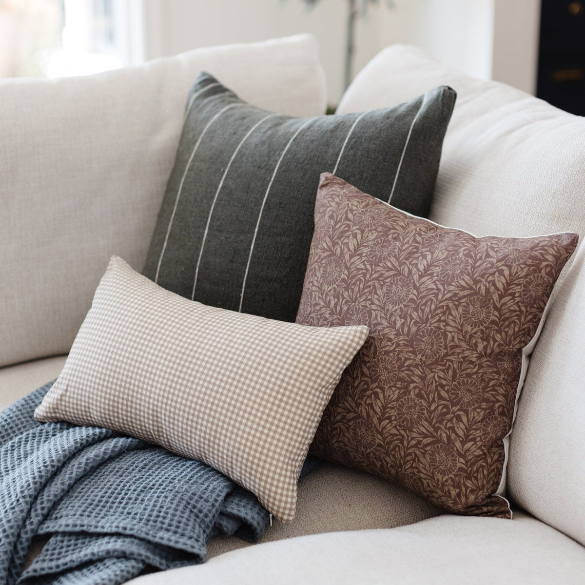 Decorative Pillow Cover Set, Colette 18" 22" 24" 26", Lightweight Design, Machine-Washable Care for Sofas, Beds and Living Room Accents image 18