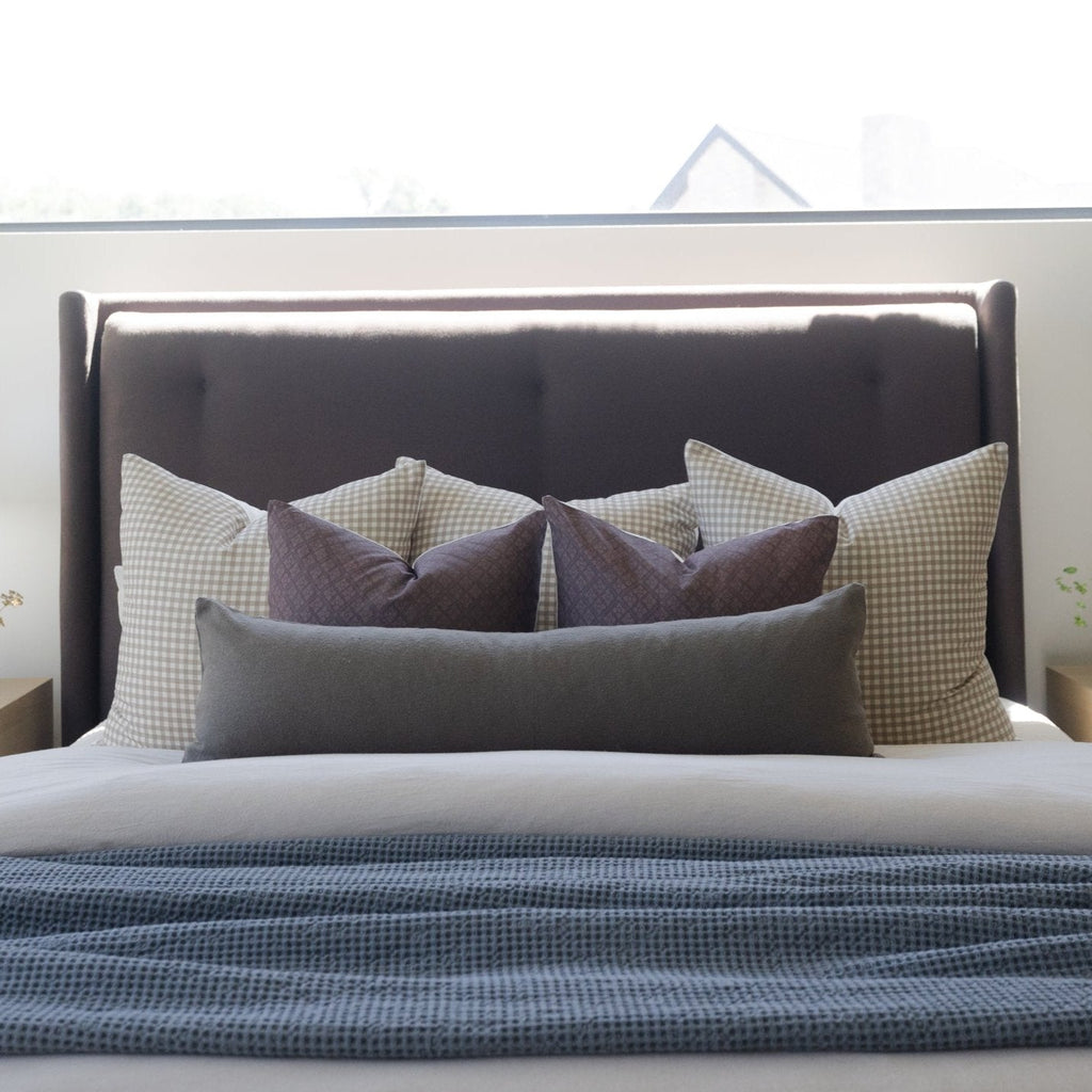 Decorative Pillow Cover Set, Tan Gingham 18" 22" 24" 26", Lightweight Design for Bedroom Styling and Living Room Decor, 5 Size Options image 18