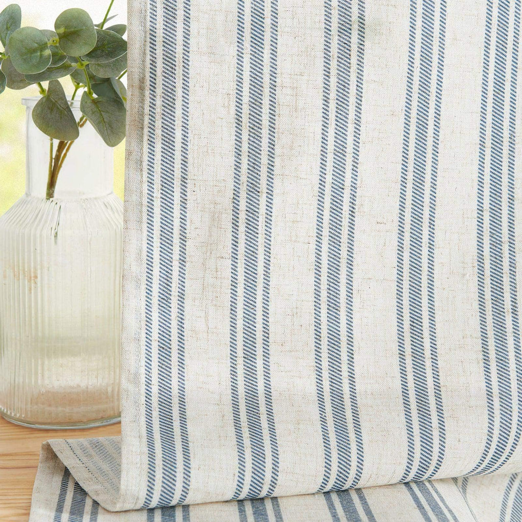 Window Curtain, Twill Striped Linen Blend Rod Pocket Kitchen, Lightweight Design for Windows, Room Styling and Everyday Privacy image 18
