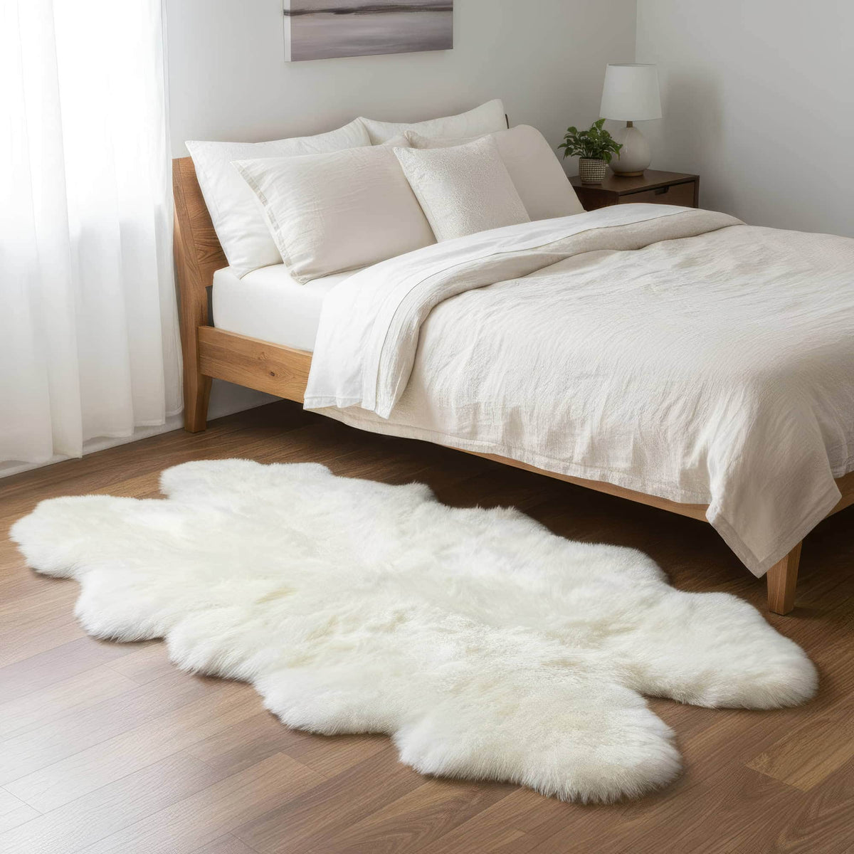 Area Rug, Genuine Sheepskin Fluffy Soft Pile Shaggy 100% for Hallways, Dining Spaces and Home Decor, 5 Size Options image 18