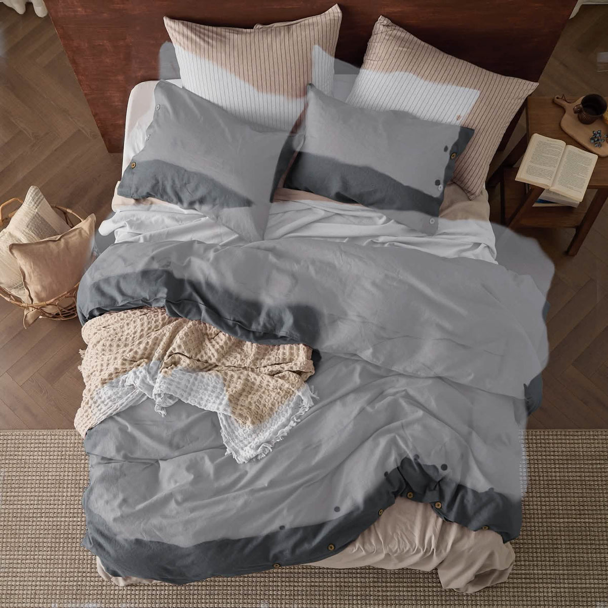 Duvet Cover Set, Cotton Linen Hybrid, Lightweight Design, Breathable Construction for Bedroom Bedding Refresh and Everyday Comfort image 18