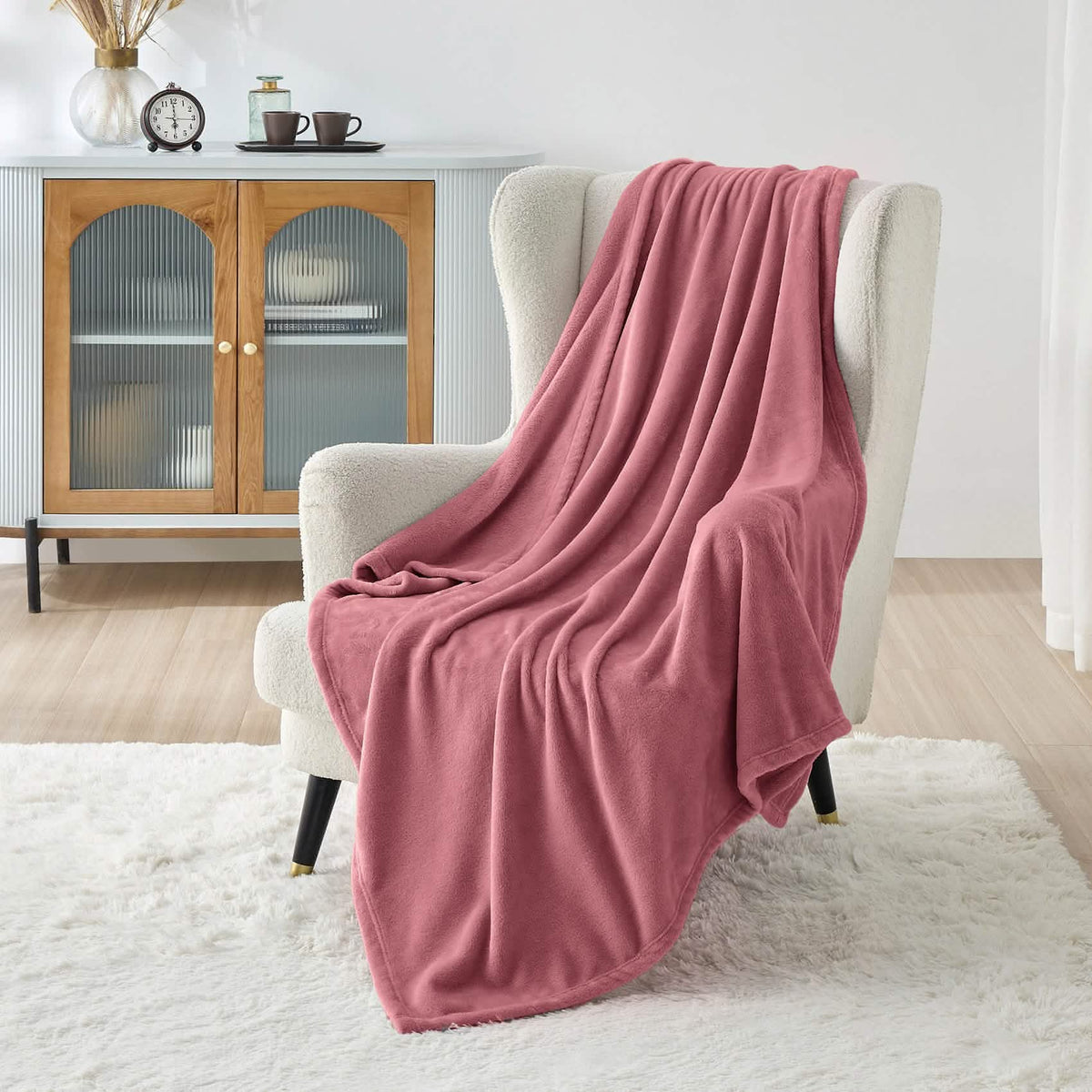 Cozy Throw Blanket, Flannel Fleece 300gsm, Lightweight Design for Living Rooms, Bedrooms and Everyday Lounging, 4 Sizes and 29 Colors image 18