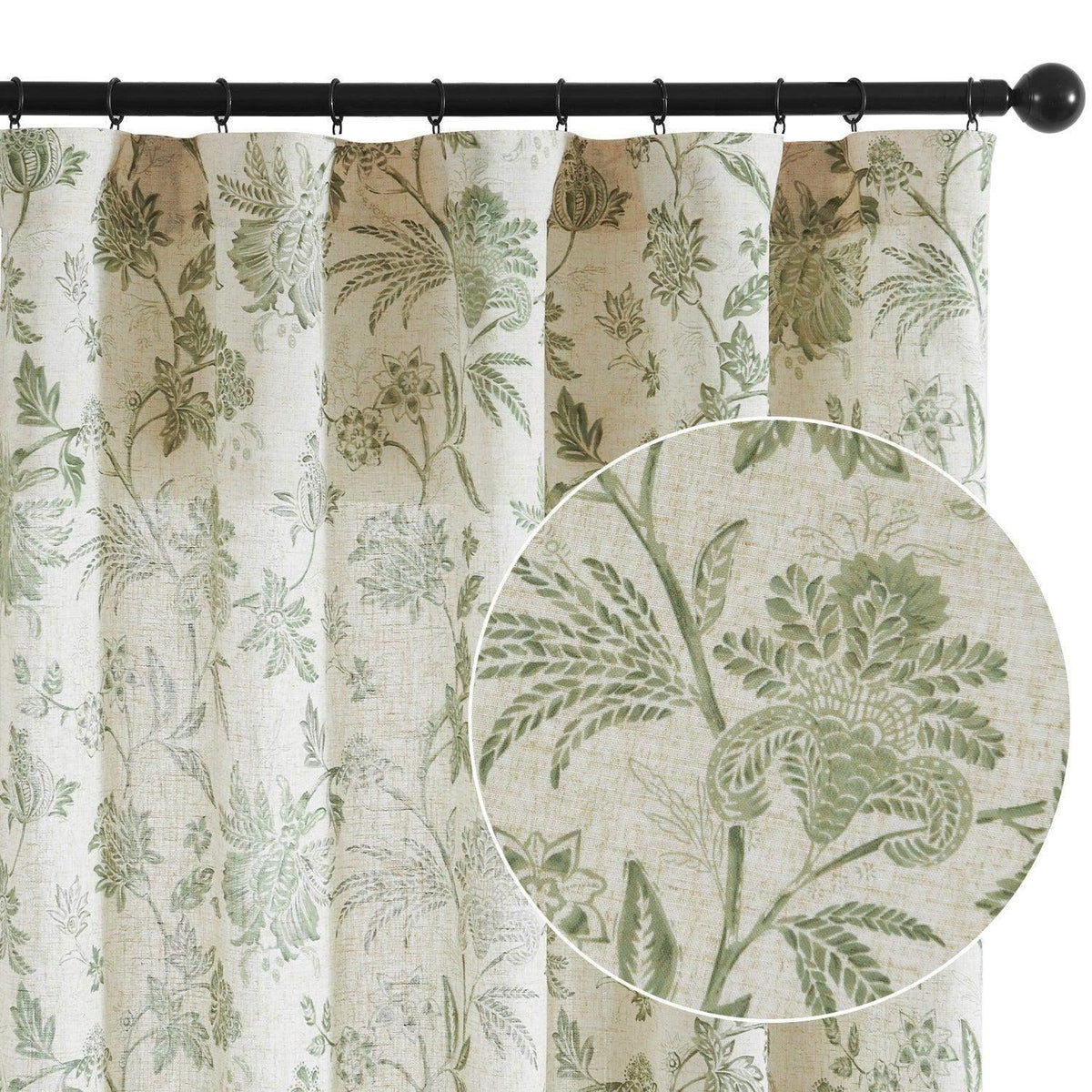 Window Curtain, Vintage Botanical Vine & Multi Floral Curtains for Windows, Room Styling and Everyday Privacy, 5 Sizes and 4 Colors image 18
