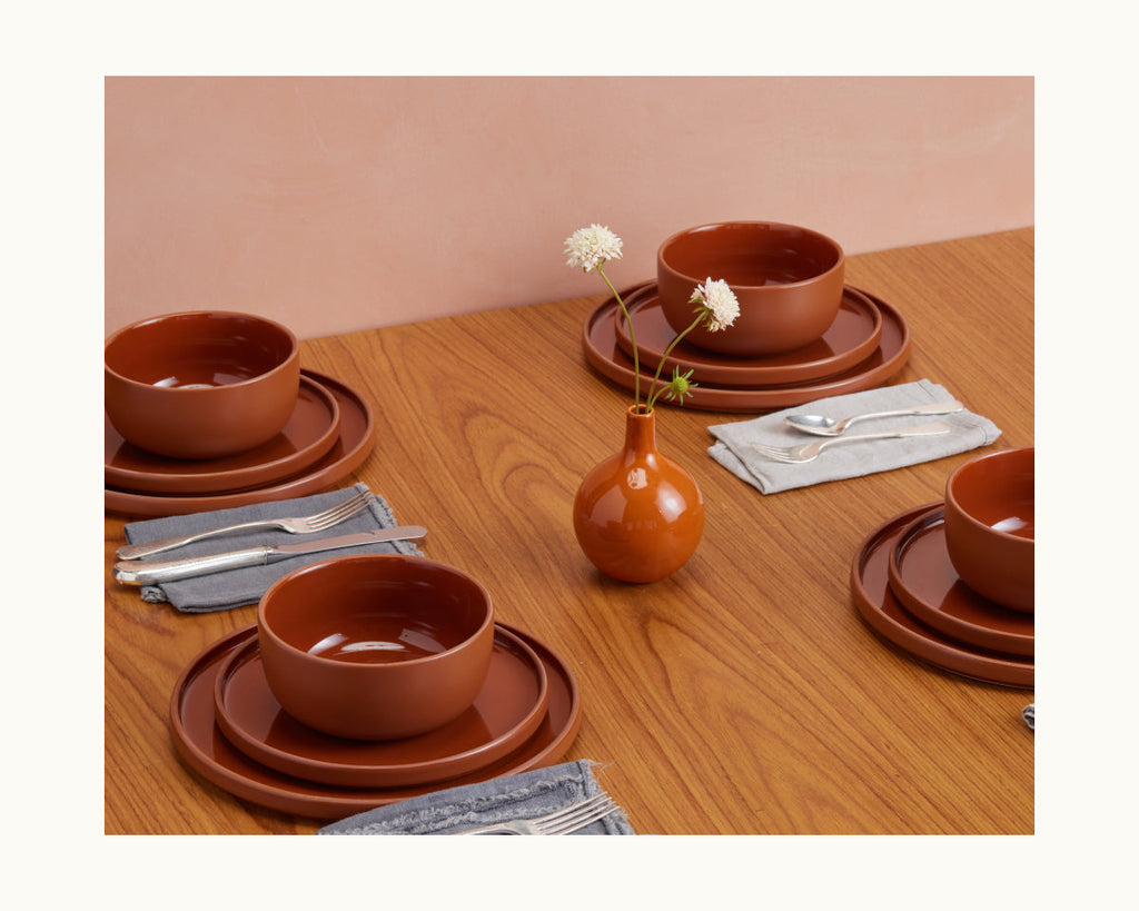 Dinnerware, Salad Plates, Ceramic Construction for Family Dining, Serving and Entertaining, 5 Color Options image 18