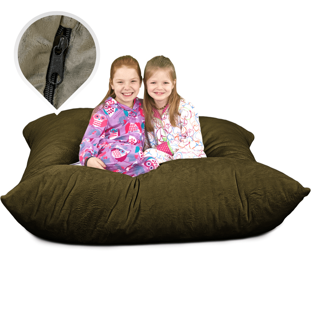 Bed Pillow, 5.5 Ft Bean Bag Chair Floor Replacement Cover, Machine-Washable Care for Sleeping, Reading and Bedroom Comfort, 8 Color Options image 18