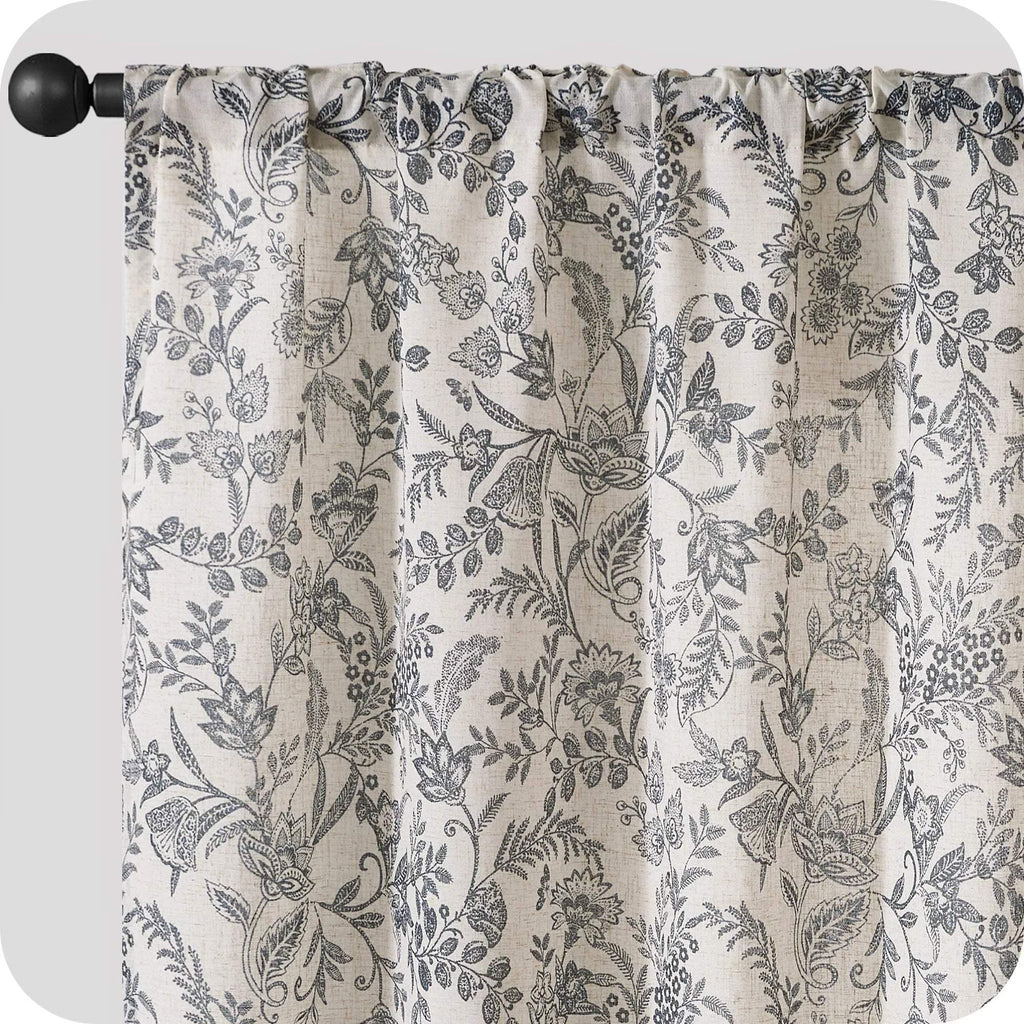 Window Curtain, Ethereal Botanical Linen Curtains (2 Panels), Lightweight Design for Windows, Room Styling and Everyday Privacy image 18