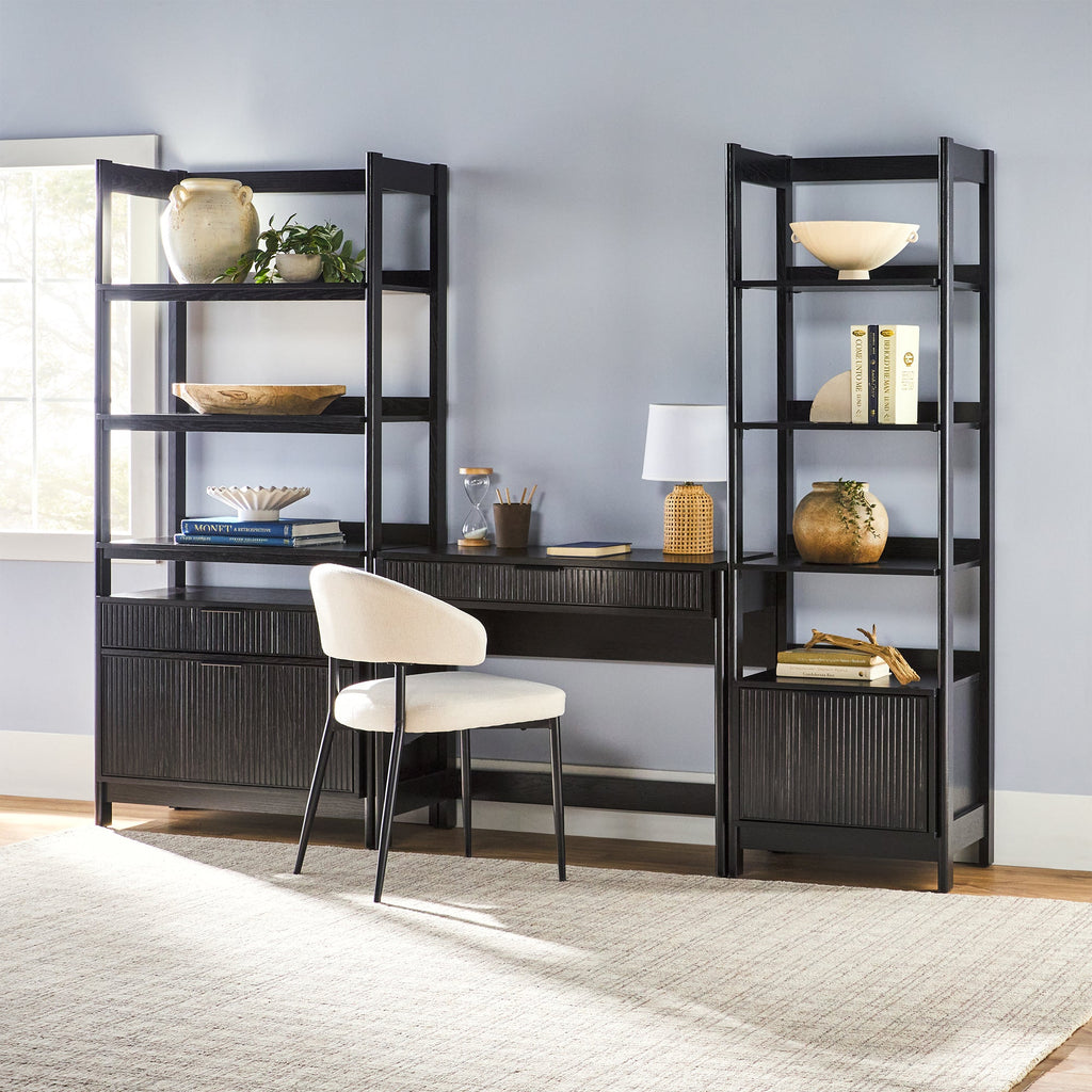 Computer Desk, Holmes Modern Scandinavian Reeded Writing for Home Offices, Computer Work and Study Spaces, 2 Color Options image 18