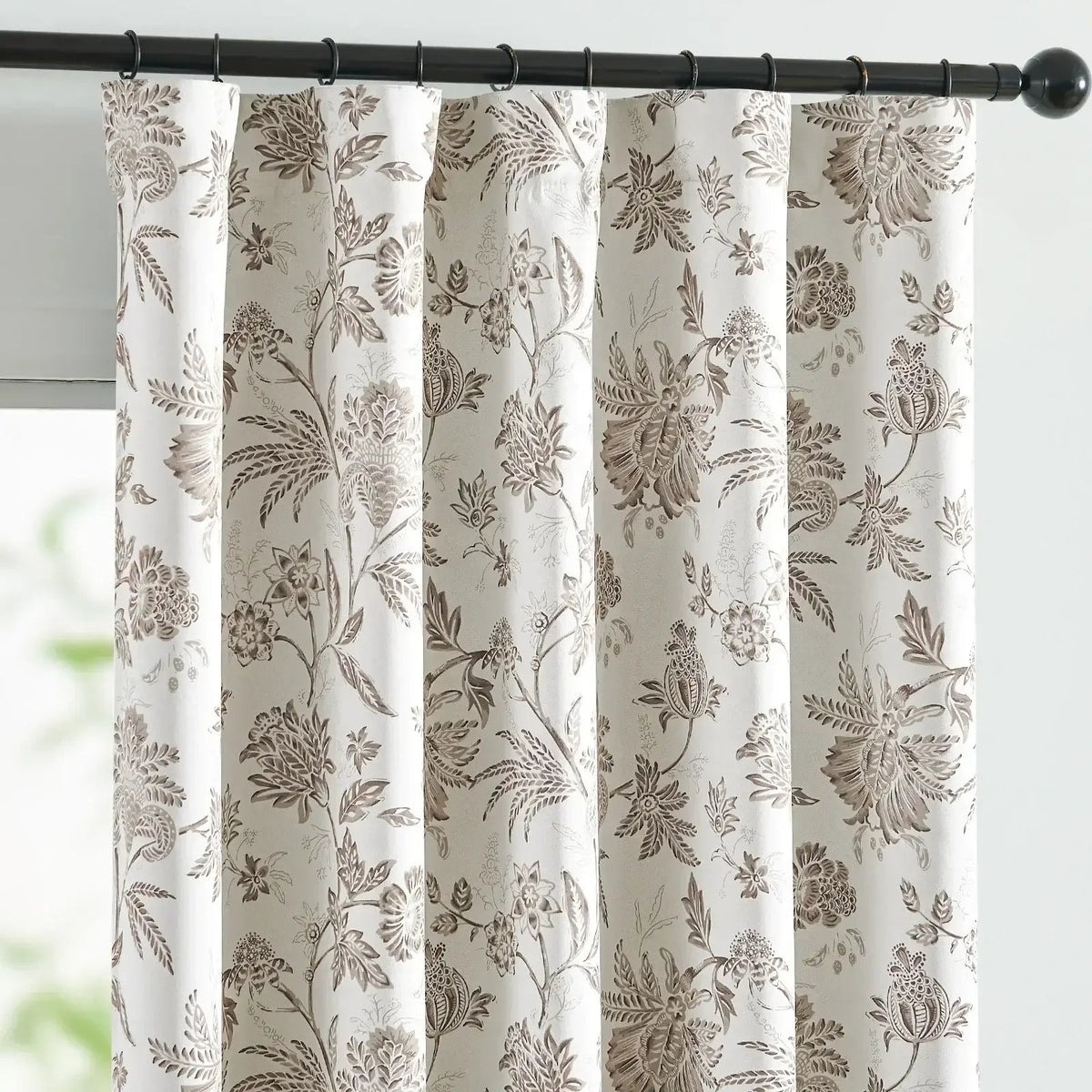 Window Curtain, Botanical Vine Brushstroke Curtains (2 Panels) for Bedrooms, Living Rooms and Home Privacy, 8 Sizes and 5 Colors image 18