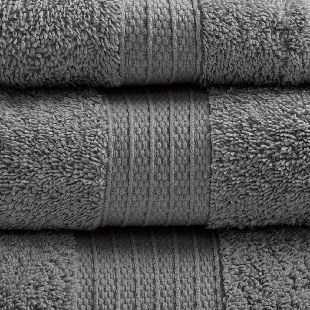 Bath Linen, Organic 6 Piece Cotton Towel Set, Machine-Washable Care for Daily Bathroom Routines and Guest Baths, 8 Color Options image 19