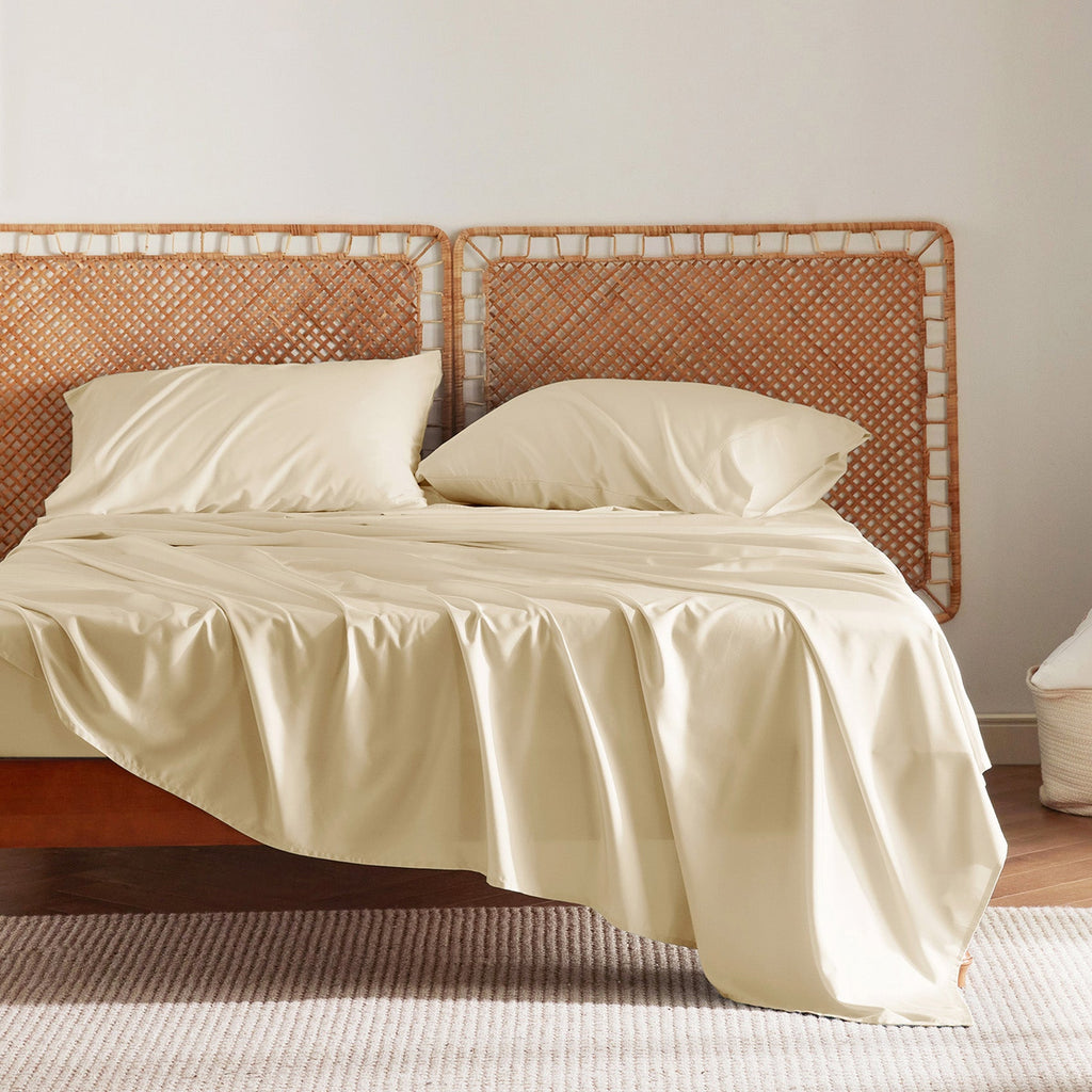 Bed Sheet Set, Rayon Derived from Bamboo, Cooling Comfort, Breathable Construction for Everyday Bedroom Comfort and Guest Rooms image 19