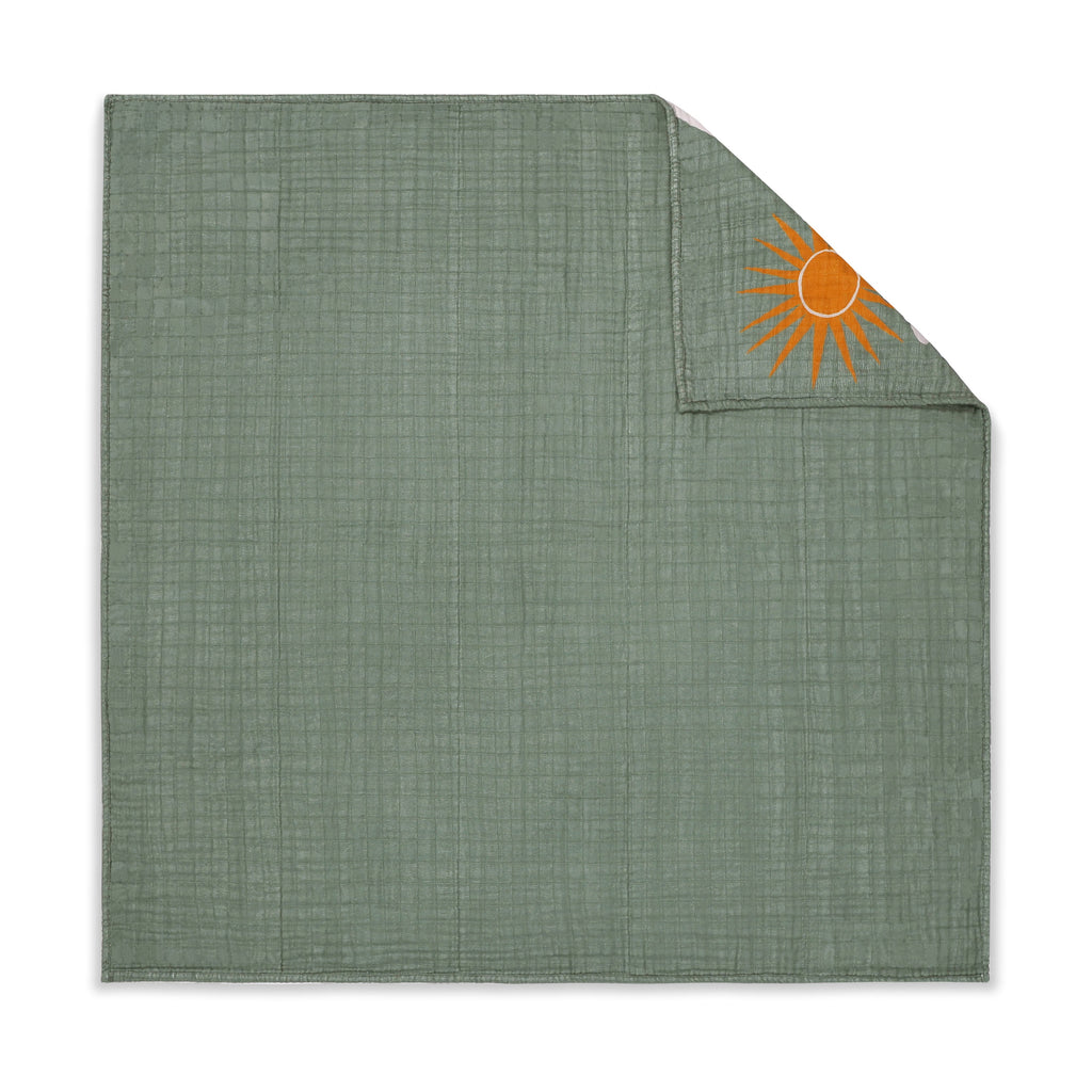 Bed Quilt, in 3 Layer GOTS Certified Organic Muslin, Breathable Construction for Guest Beds and Layered Bedroom Styling, 5 Color Options image 19