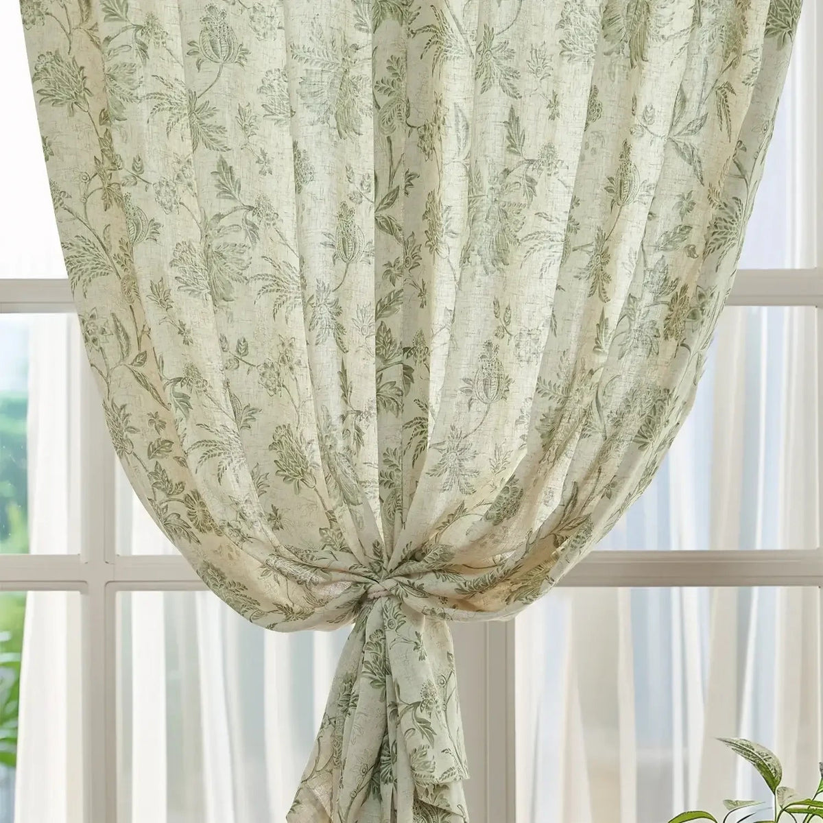 Window Curtain, Vintage Botanical Vine & Multi Floral Curtains for Windows, Room Styling and Everyday Privacy, 5 Sizes and 4 Colors image 19