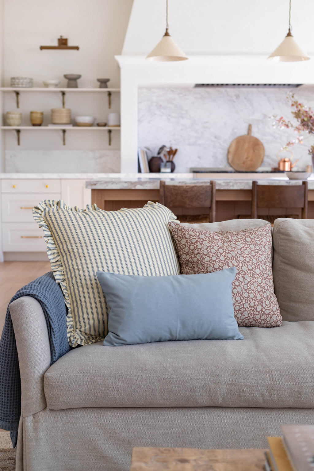 Decorative Pillow Cover Set, Ellis Ruffle 18" 20" 22" 26" 12x20" 12x40", Machine-Washable Care for Sofas, Beds and Living Room Accents image 19