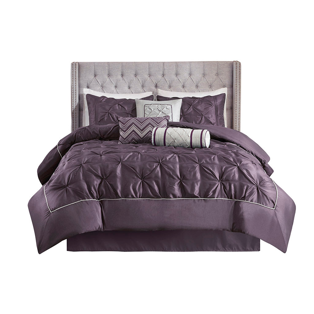Bed Comforter, Laurel 7 Piece Tufted Set, Machine-Washable Care, Hypoallergenic Comfort for Year-Round Bedroom Comfort and Restful Sleep image 19