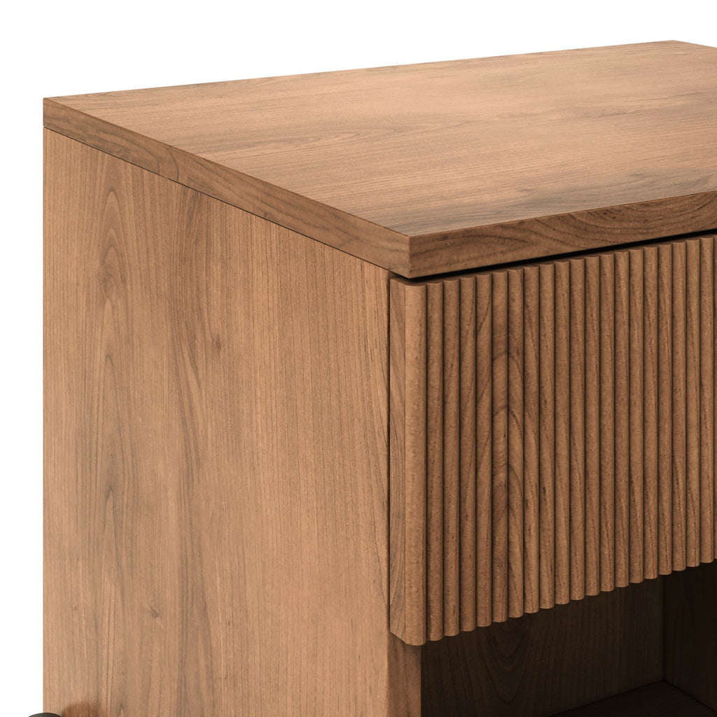 Nightstand, Paris Modern Scandinavian Reeded for Bedside Storage, Bedroom Organization and Guest Rooms, 2 Sizes and 3 Colors image 19