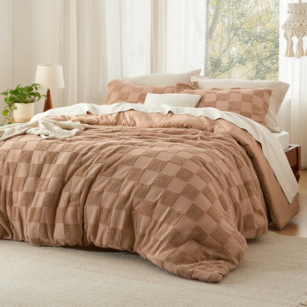 Bed Comforter, Jacquard Set, Breathable Construction, Machine-Washable Care for Year-Round Bedroom Comfort and Restful Sleep image 19