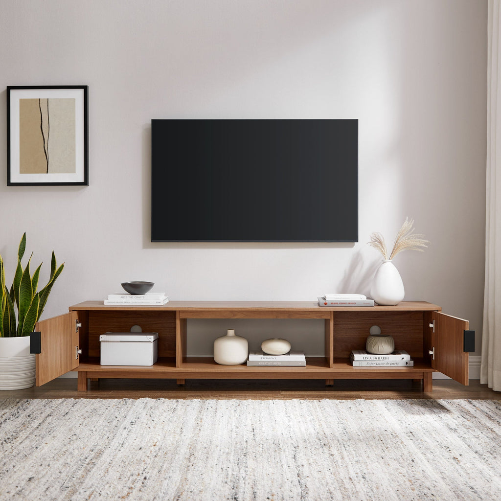 TV Stand, Reema Arundo Scandinavian Reeded for Television Displays, Consoles and Organized Living Spaces, 2 Sizes and 2 Colors image 19