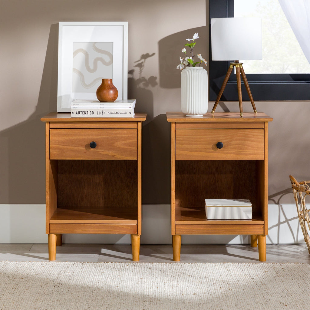 Nightstand, Spencer Solid Transitional Wood for Bedrooms, Bedside Essentials and Everyday Storage, 2 Size Options image 19