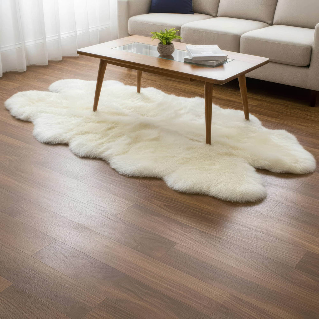 Area Rug, Genuine Sheepskin Fluffy Soft Pile Shaggy 100% for Hallways, Dining Spaces and Home Decor, 5 Size Options image 19