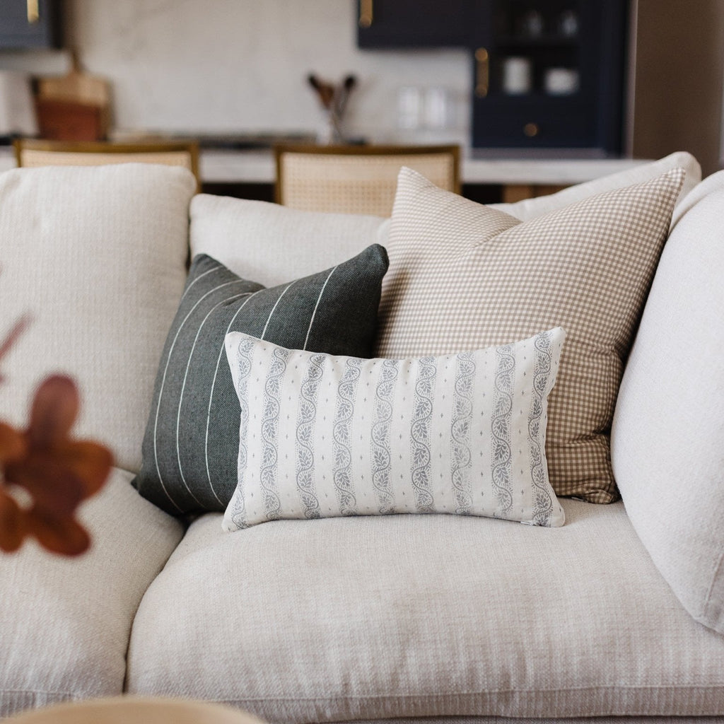 Decorative Pillow Cover, Mini Tan Gingham 18" 22" 26", Lightweight Design, Machine-Washable Care for Bedroom Styling and Living Room Decor image 19