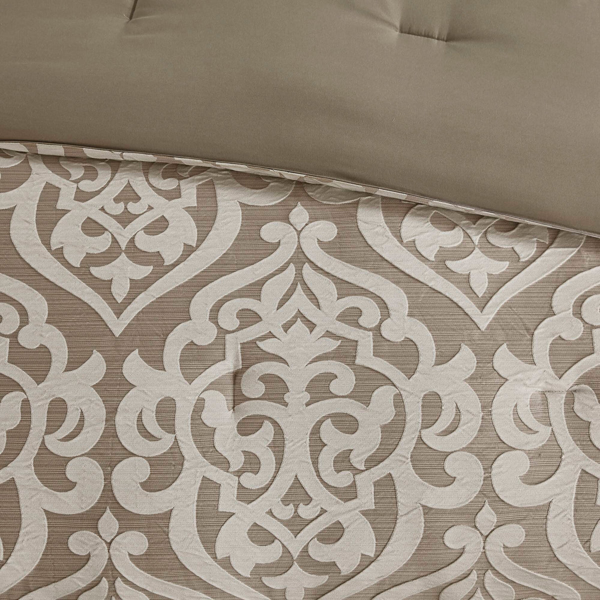 Bed Comforter, Odette 8 Piece Jacquard Set, Machine-Washable Care, Hypoallergenic Comfort for Year-Round Bedroom Comfort and Restful Sleep image 19