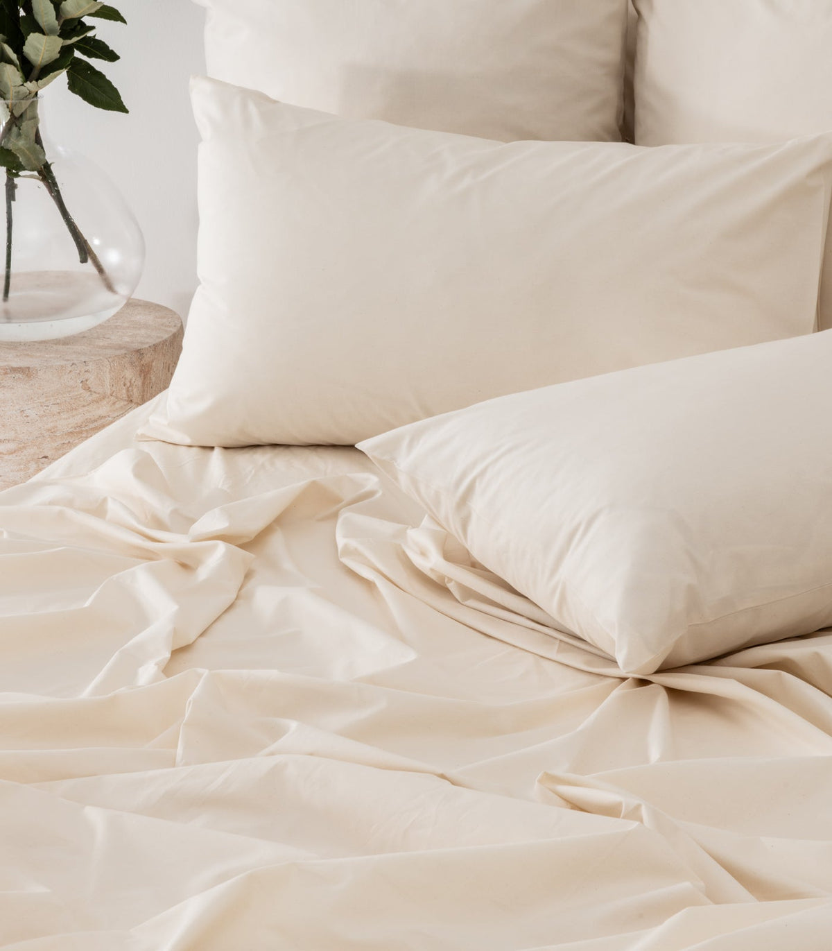 Bed Sheet Set, Percale, Organic Cotton Shell for Master Bedrooms, Guest Beds and Daily Use, 6 Sizes and 6 Colors image 19