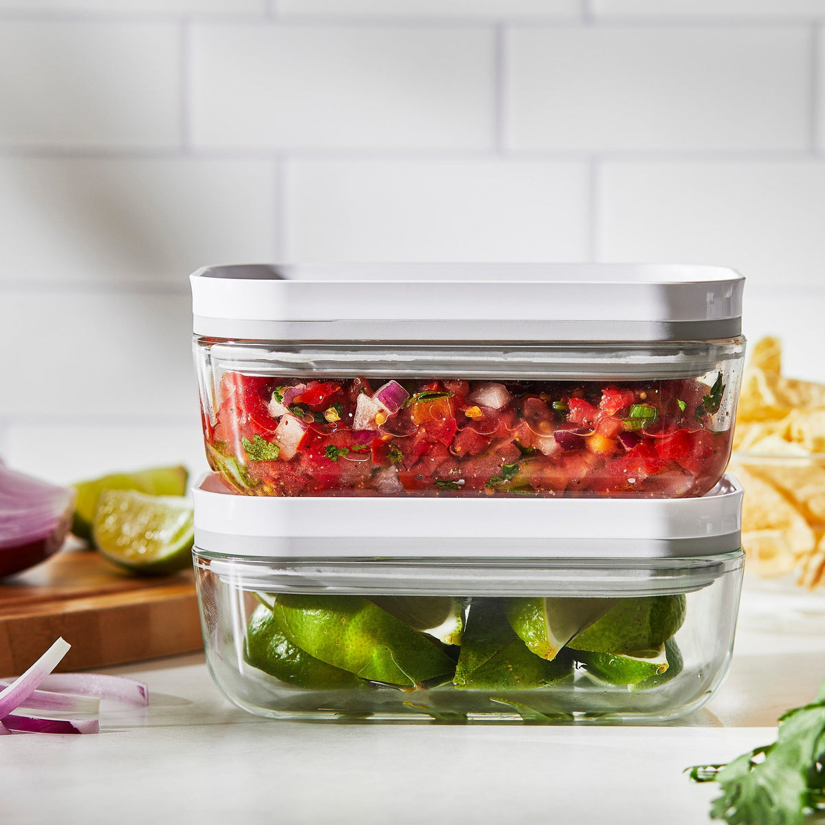 Food Storage Container, Fresh & Save Glass Airtight, Silicone Construction for Lunches, Pantry Storage and Everyday Meals, 6 Size Options image 19