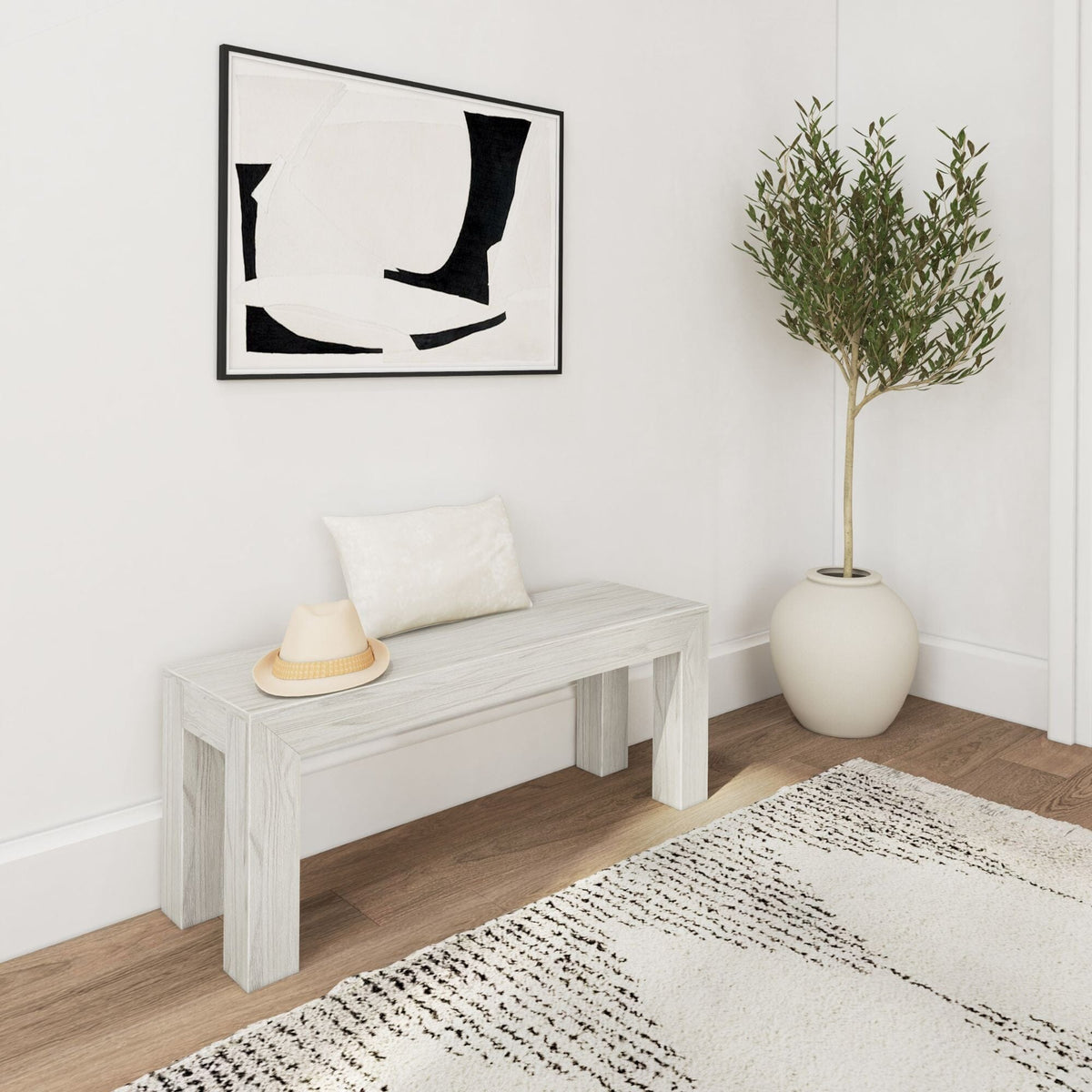 Dining Bench, Modern 49" for Dining Rooms, Kitchen Tables and Everyday Seating, 5 Color Options image 19