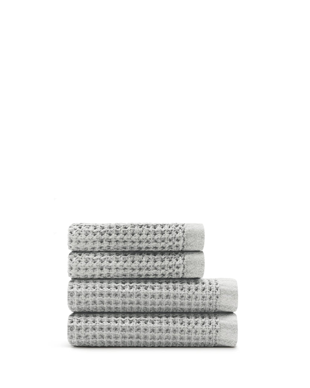 Bath Towel Set, Supima Waffle 4pc Bundle for Home Bathrooms and Everyday Care, 13 Color Options image 19