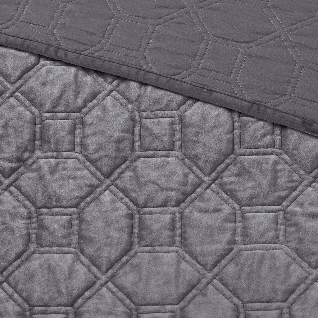 Cozy Throw Blanket, Harper 3 Piece Velvet Quilt Set, Machine-Washable Care for Sofas, Beds and Relaxing at Home, 2 Sizes and 7 Colors image 19