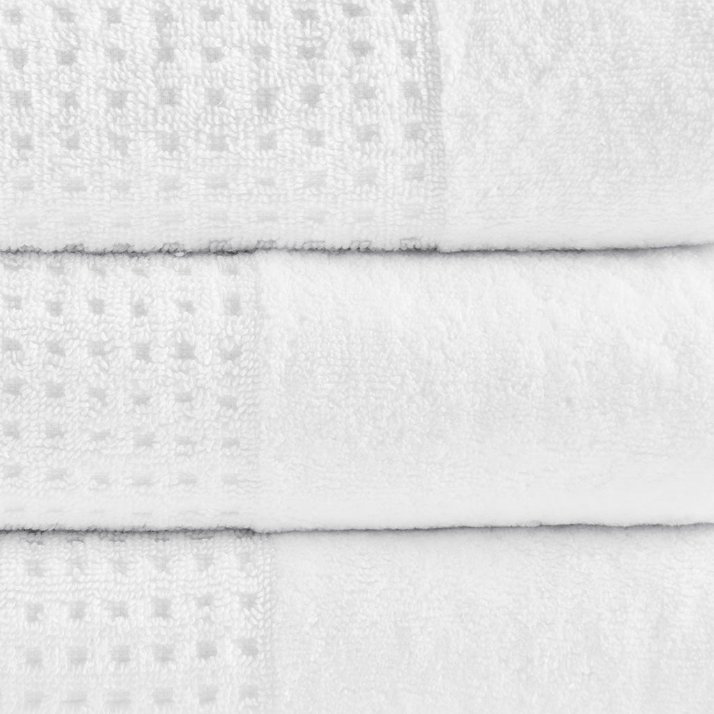 Bath Linen, Spa Waffle Cotton Waffle Jacquard, Lightweight Design, Machine-Washable Care for Home Bathrooms and Everyday Care image 19