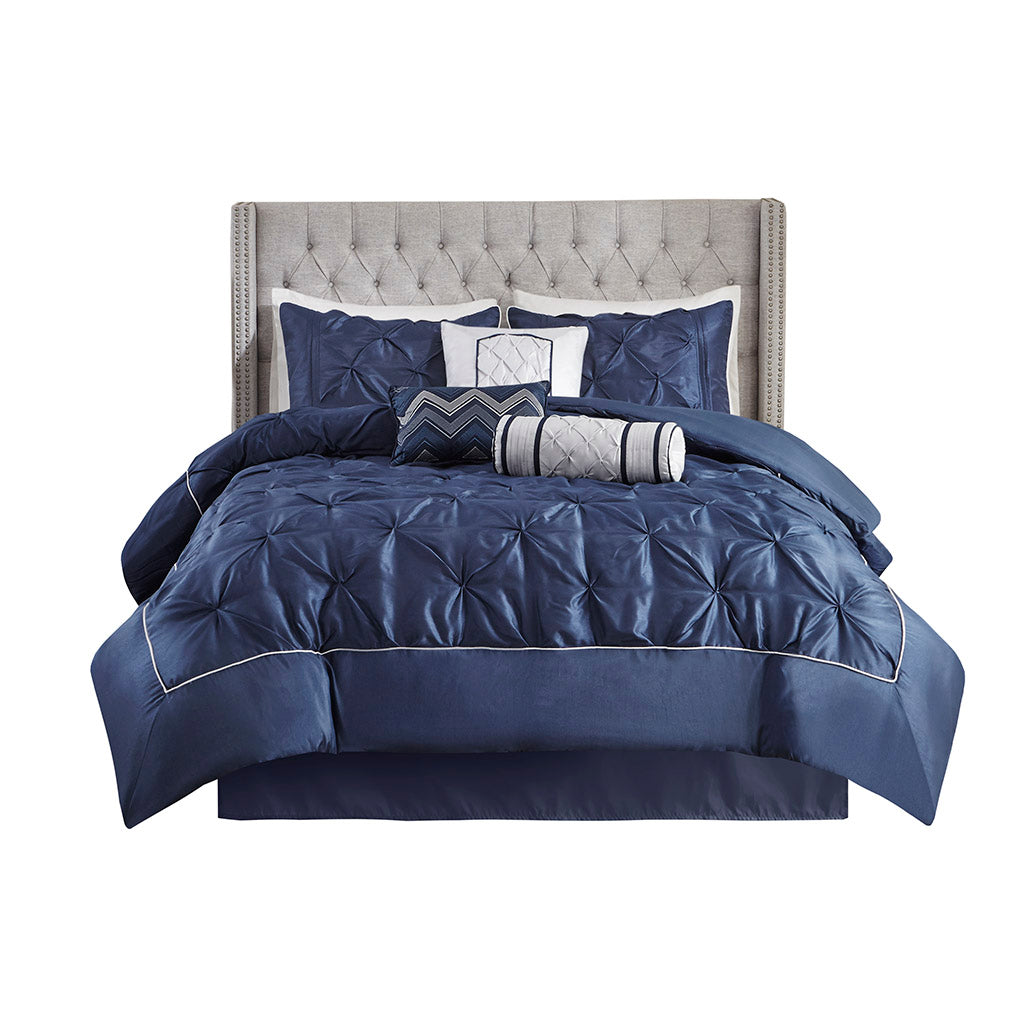 Bed Comforter, Laurel 7 Piece Tufted Set, Machine-Washable Care, Hypoallergenic Comfort for Year-Round Bedroom Comfort and Restful Sleep image 20