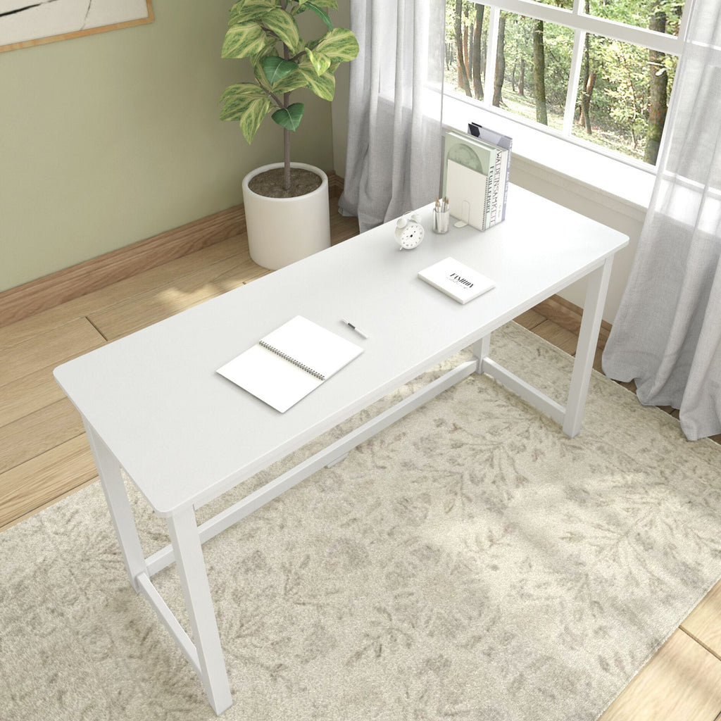Computer Desk, Writing 55", Solid Wood Construction for Home Offices, Computer Work and Study Spaces, 4 Color Options image 20