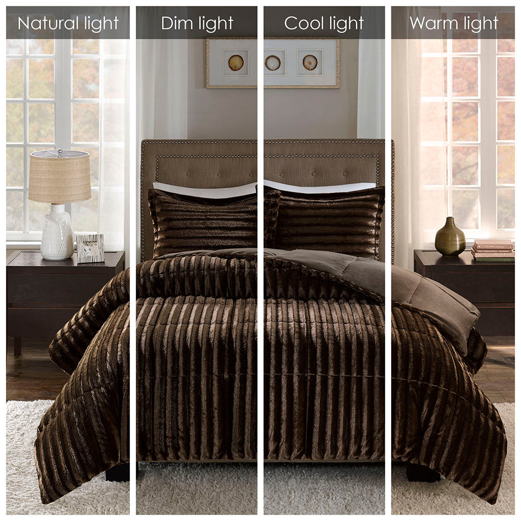 Bed Comforter, Duke Faux Fur Mini Set, Machine-Washable Care, Hypoallergenic Comfort for Everyday Bedding and Comfortable Sleep image 20