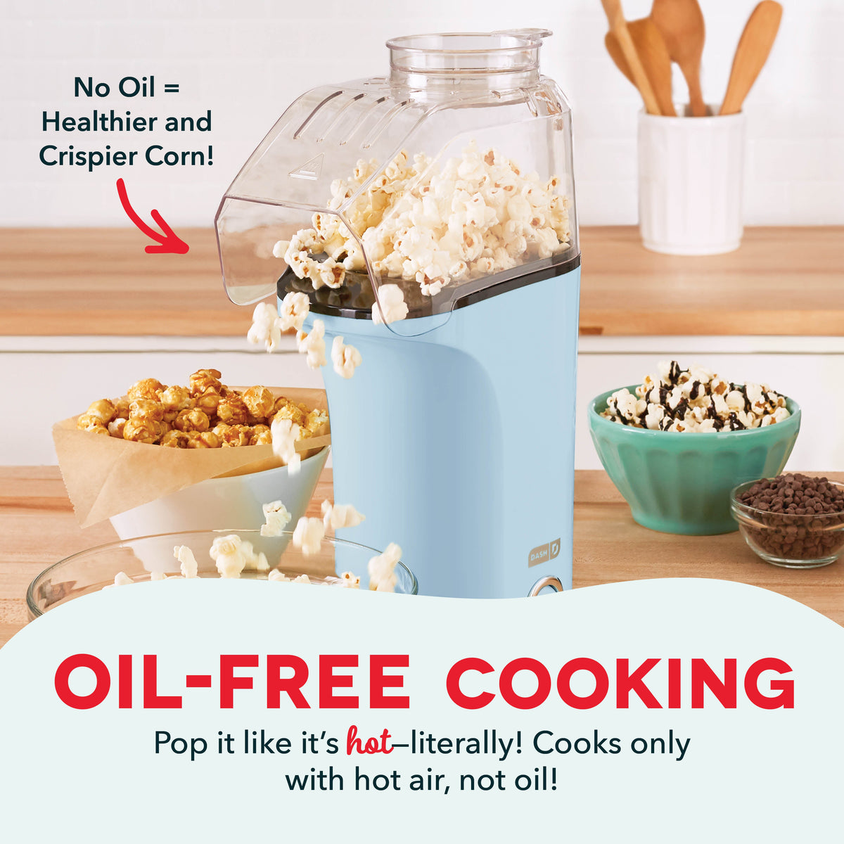 Stovetop Popcorn Popper, Fresh Pop Maker, Non-Slip Design for Stovetop Popping, Family Treats and Home Kitchens, 6 Color Options image 20