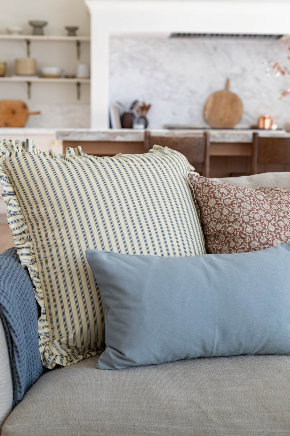 Decorative Pillow Cover Set, Ellis Ruffle 18" 20" 22" 26" 12x20" 12x40", Machine-Washable Care for Sofas, Beds and Living Room Accents image 20