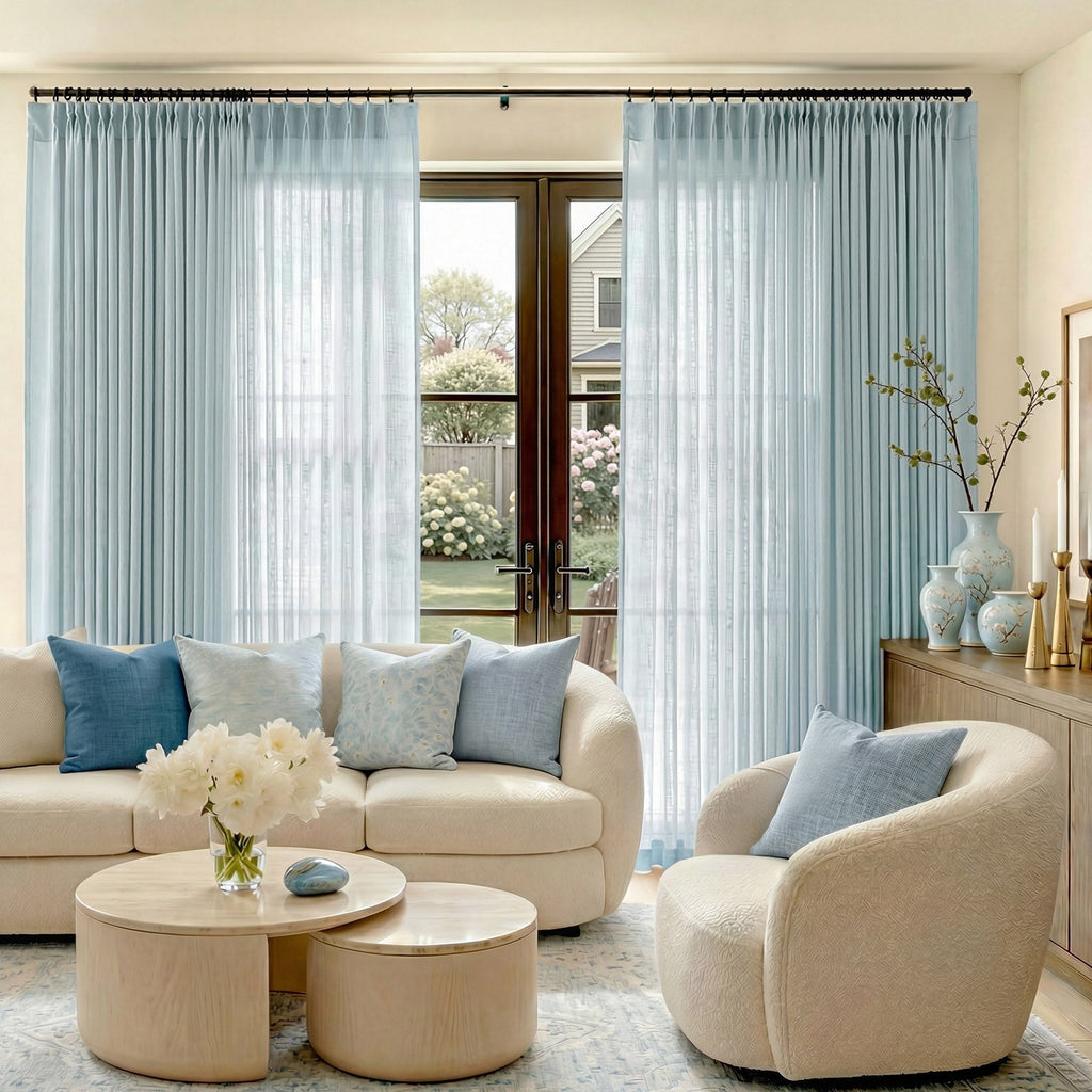 Window Curtain, Pinch Pleat Linen Blend Curtains (2 Panels) for Windows, Room Styling and Everyday Privacy, 4 Sizes and 5 Colors image 20