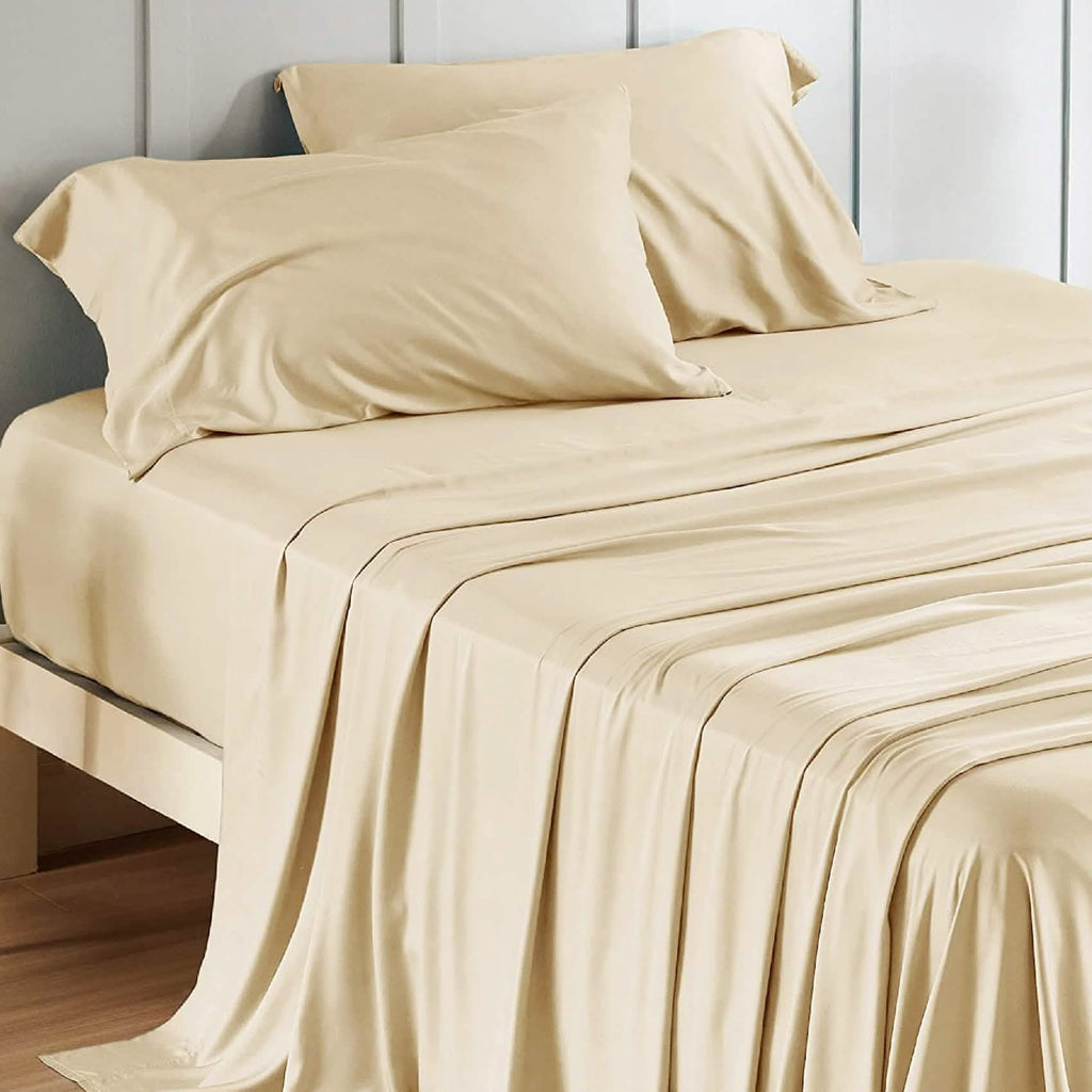 Bed Sheet Set, Rayon Derived from Bamboo, Cooling Comfort, Breathable Construction for Everyday Bedroom Comfort and Guest Rooms image 20