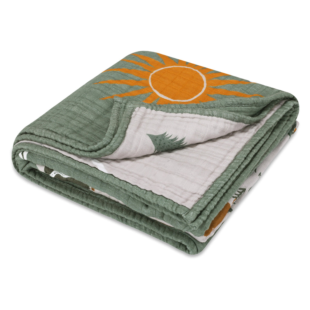 Bed Quilt, in 3 Layer GOTS Certified Organic Muslin, Breathable Construction for Guest Beds and Layered Bedroom Styling, 5 Color Options image 20