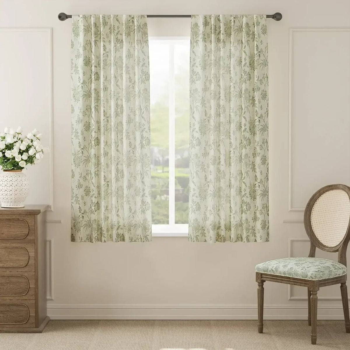 Window Curtain, Vintage Botanical Vine & Multi Floral Curtains for Windows, Room Styling and Everyday Privacy, 5 Sizes and 4 Colors image 20