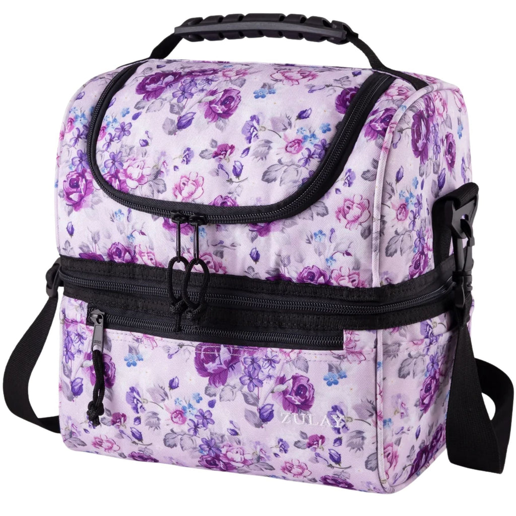 Food Storage Container, 2 Compartment Lunch Box Bag, Adjustable Design for Meal Prep, Leftovers and Kitchen Organization, 14 Color Options image 20