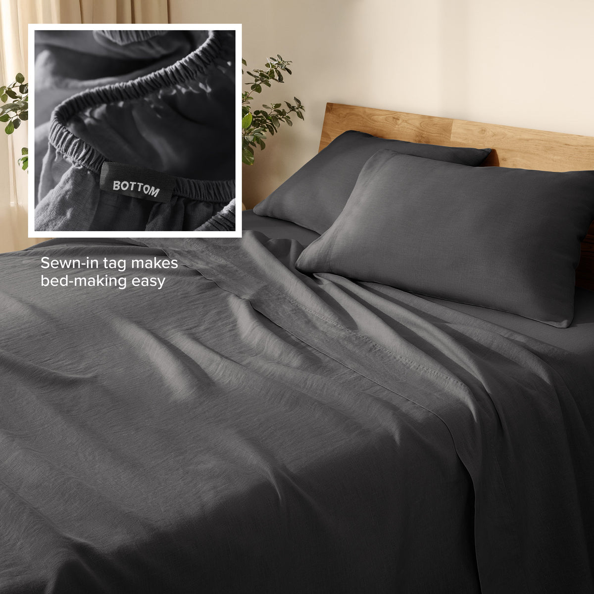 Bed Sheet Set, European Linen for Everyday Bedroom Comfort and Guest Rooms, 7 Sizes and 5 Colors image 20