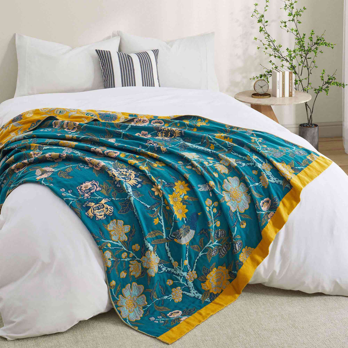 Cozy Throw Blanket, Boho Cotton, Machine-Washable Care for Living Rooms, Bedrooms and Everyday Lounging, 12 Color Options image 20