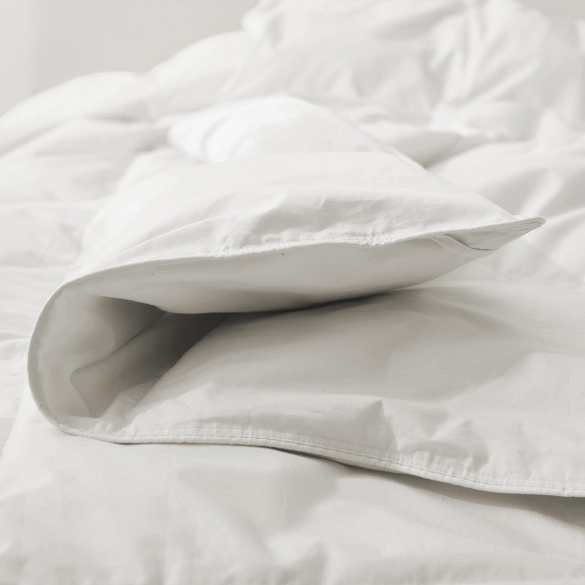 Down & Feather Comforter, Lightweight Organic Cotton for Everyday Bedding and Comfortable Sleep, 3 Sizes and 3 Colors image 20